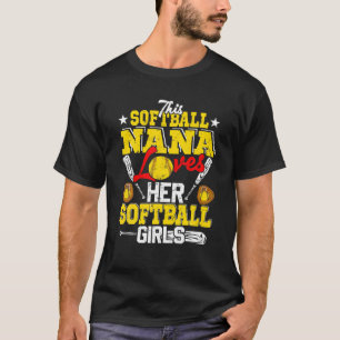 Deze Softball Nana houdt van haar Softball Girls M T-shirt