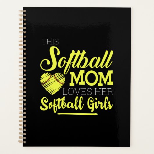 Deze softbalmoeder houdt van haar Softball Girls Planner (Voorkant)