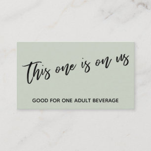 Deze staat op het US Handwriting Sage Drink Ticket Informatiekaartje
