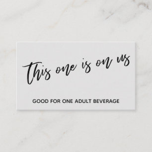 Deze staat op ons Handschrift Grey Drink Ticket Informatiekaartje