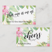 Deze staat op US Script & Flowers Drink Ticket Informatiekaartje (Voorkant / Achterkant)