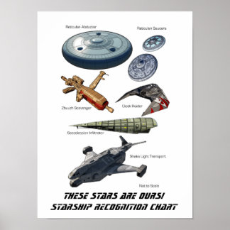 DEZE STERREN ZIJN VAN ONS! Starship Recognition Po Poster