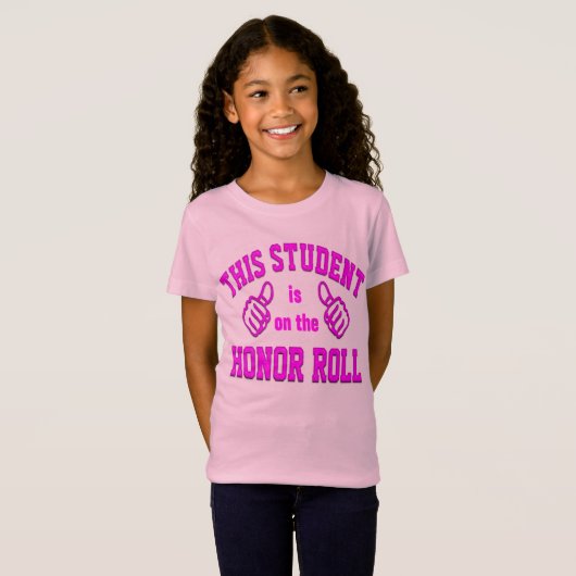 Deze student staat op de Honor Roll T-shirt (Voorkant volledig)