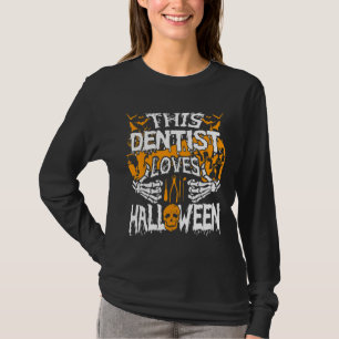 Deze tandarts houdt van Halloween-tand grappige ta T-shirt