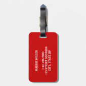 Deze tas behoort tot de naam gepersonaliseerd Baga Bagagelabel (Achterkant verticaal)