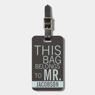 Deze tas behoort tot MR. Bagagelabel