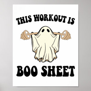 Deze training is een boekenblad grappig Halloween  Poster