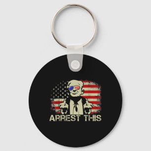 Deze Trump Fingers Pro Trump Shirt Trump arrestere Sleutelhanger