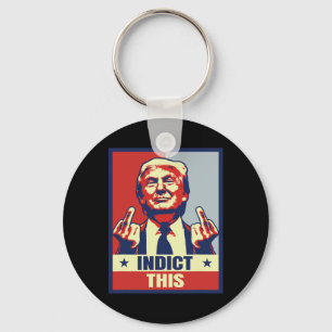 Deze Trump Pro President Donald Trump supporter Sleutelhanger