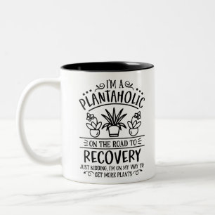 Deze tuinlijke term is Plantaholic Tweekleurige Koffiemok
