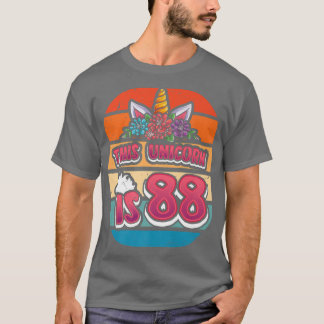 Deze Unicorn is 88 88-jarig meisje 88th T-shirt