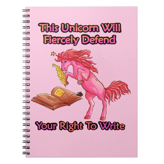 Deze Unicorn zal uw recht goed verdedigen Notitieboek (Voorkant)