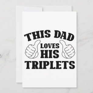 Deze vader houdt van zijn Triplets - Gift for Dad  Kaart