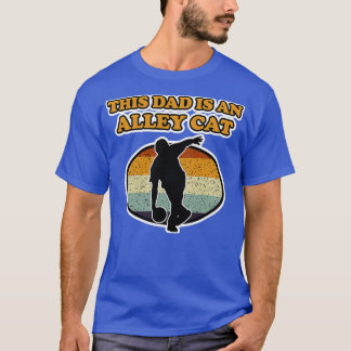 Deze vader is een Alley Cat Bowling T T-shirt