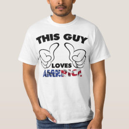 Deze vent houdt van Amerika T-shirt