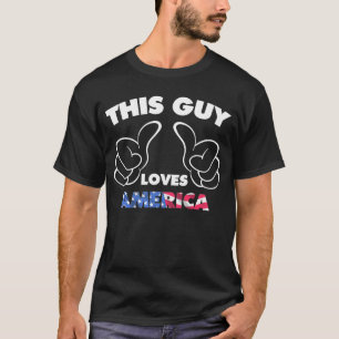 Deze vent houdt van Amerika T-shirt
