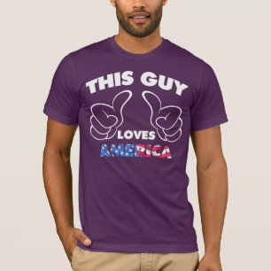 Deze vent houdt van Amerika T-shirt