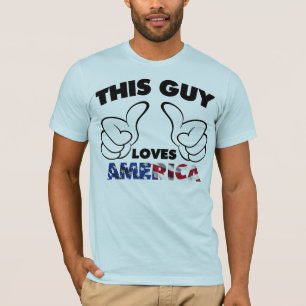 Deze vent houdt van Amerika T-shirt