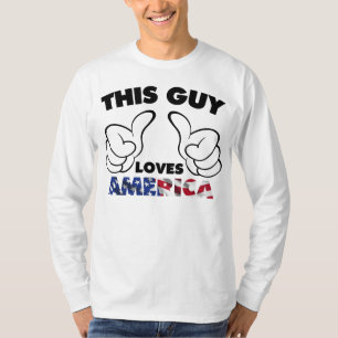 Deze vent houdt van Amerika T-shirt