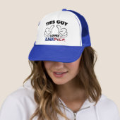 Deze vent houdt van Amerika Trucker Pet (In situ)