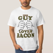 Deze vent houdt van BACON T-shirt (Voorkant)