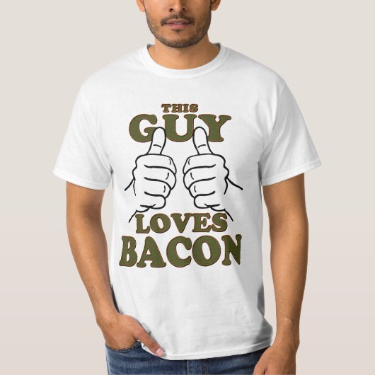 Deze vent houdt van BACON T-shirt (Voorkant)