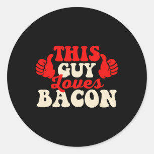 Deze vent houdt van barbecue - barbecue liefhebber ronde sticker