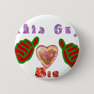 Deze vent houdt van grote cadeau-kunstprint ronde button 5,7 cm