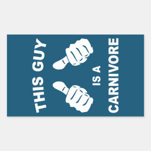 Deze vent is een Carnivore Rechthoekige Sticker