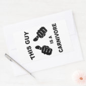 Deze vent is een Carnivore Rechthoekige Sticker (Envelop)