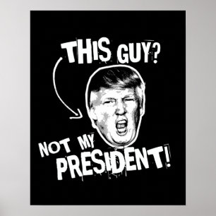 Deze vent is niet mijn President — Anti-Trump-desi Poster