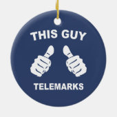 Deze vent Telemarks Keramisch Ornament (Achterkant)