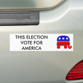 DEZE VERKIEZINGSTEMMING VOOR AMERIKA BUMPERSTICKER (Op auto)