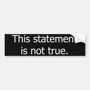 Deze verklaring is niet waar bumpersticker