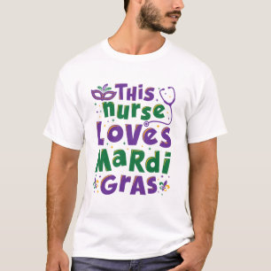 Deze verpleegster verliest Mardi Gras zurend carna T-shirt