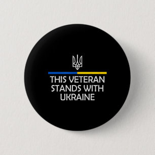 Deze veteraan staat achter Oekraïne Zelensky Oekra Ronde Button 5,7 Cm
