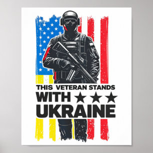 Deze veteraan steunt Oekraïne Steun Oekraïne V Poster