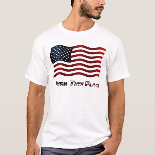 Deze vlag branden t-shirt (Voorkant)