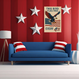 Deze vogel vliegt elke 4e perfect poster