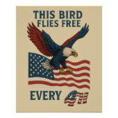 Deze vogel vliegt elke 4e perfect poster (Voorkant)