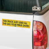 Deze vrachtwagen gebruikte net al het gas dat je h bumpersticker (Op Truck)