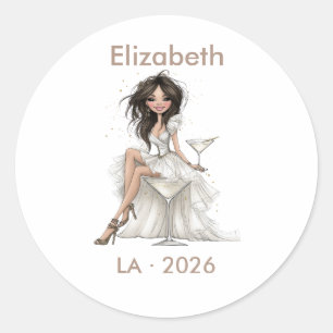 Deze vrouw is een showgirl vrijgezellenfeestje ronde sticker