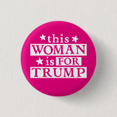 deze vrouw is voor Trump Button (Voorkant)