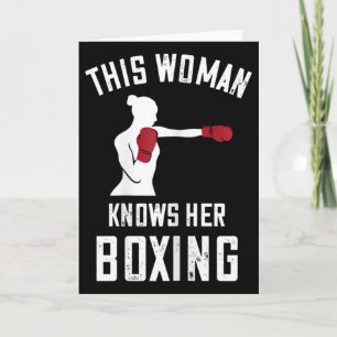 Deze vrouw kent boksen bokser kickboksen bokshands kaart