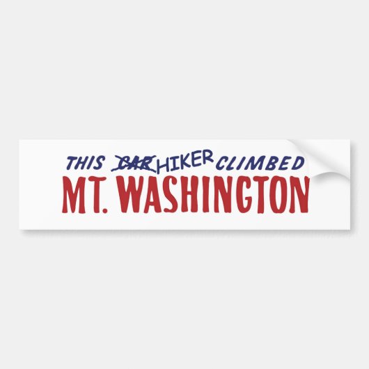 deze wandelaar klom met washington-bumper sticker (Voorkant)