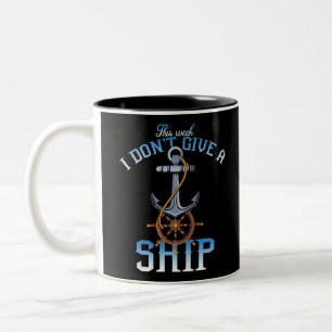 deze week geef ik geen schip tweekleurige koffiemok