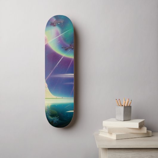 Deze wereld Abstract Skateboard (Muurkunst)