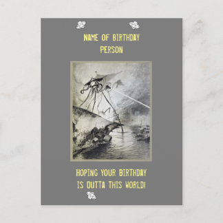 DEZE WERELDWIJDE, BIRTHDAY! BRIEFKAART