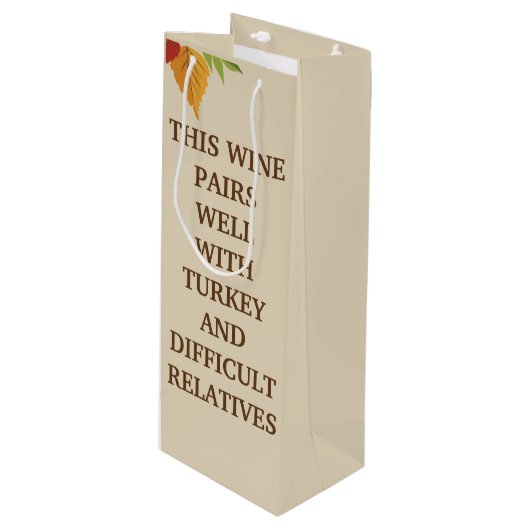 Deze wijn is goed te combineren cadeautas (Voorkant Gekanteld)