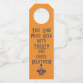 "Deze wijn past goed..." Flessenhanger labels (Voorkant)